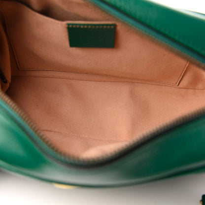 Gucci Calfskin Matelasse Small GG Marmont Chain Shoulder Bag Emerald Green 4 of 11