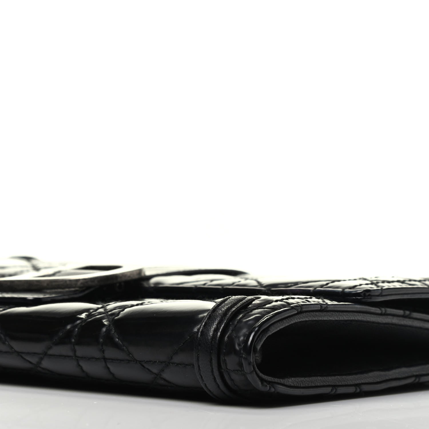Christian Dior Patent Cannage Crossbody Wallet Black 9 of 16