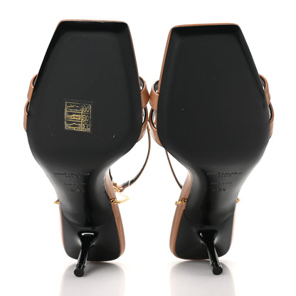 Saint Laurent Vitelo Kristal Baliqua 55 Vett Ankle Strap Sandals 38.5 Bisque 6 of 9