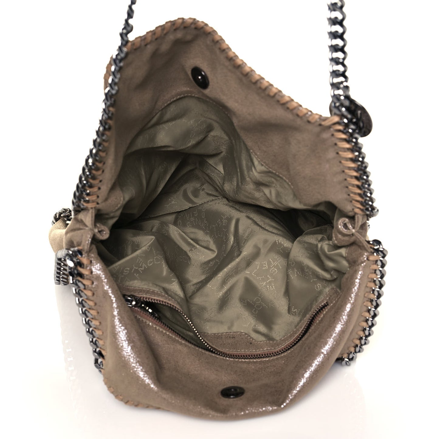 Shaggy Deer Falabella Fold Over Tote Taupe