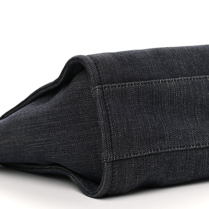 Chanel Denim Small Deauville Tote Dark Blue 8 of 11