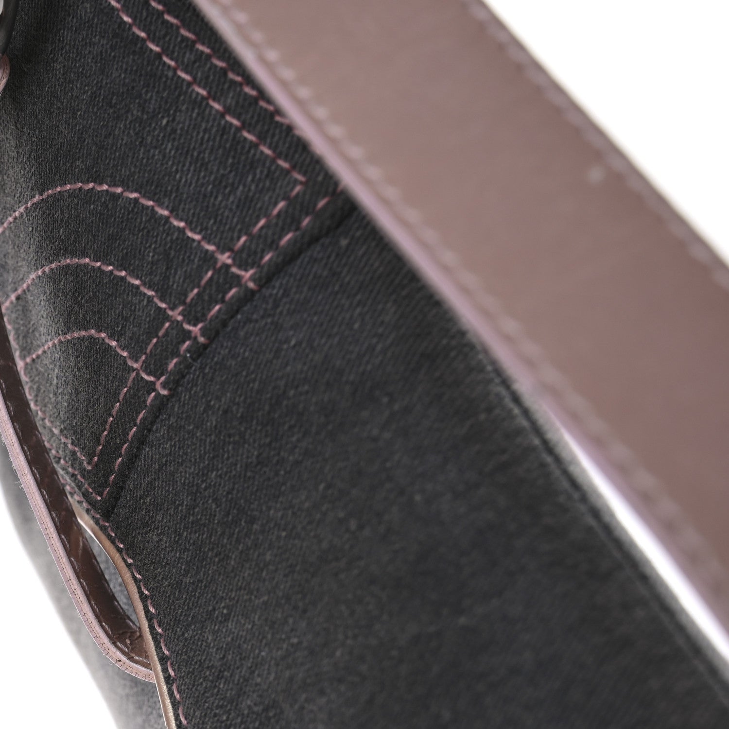 Christian Dior Patent Denim Jeans Saddle Saddle Bag Grey Pink 10 of 13