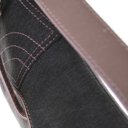 Christian Dior Patent Denim Jeans Saddle Saddle Bag Grey Pink 10 of 13