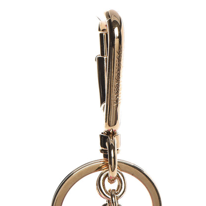 Dolce & Gabbana Lambskin Fabric Printed Coat Key Holder Pink 5 of 8