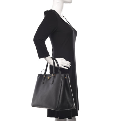 Prada Saffiano Lux Large Tote Black 2 of 10