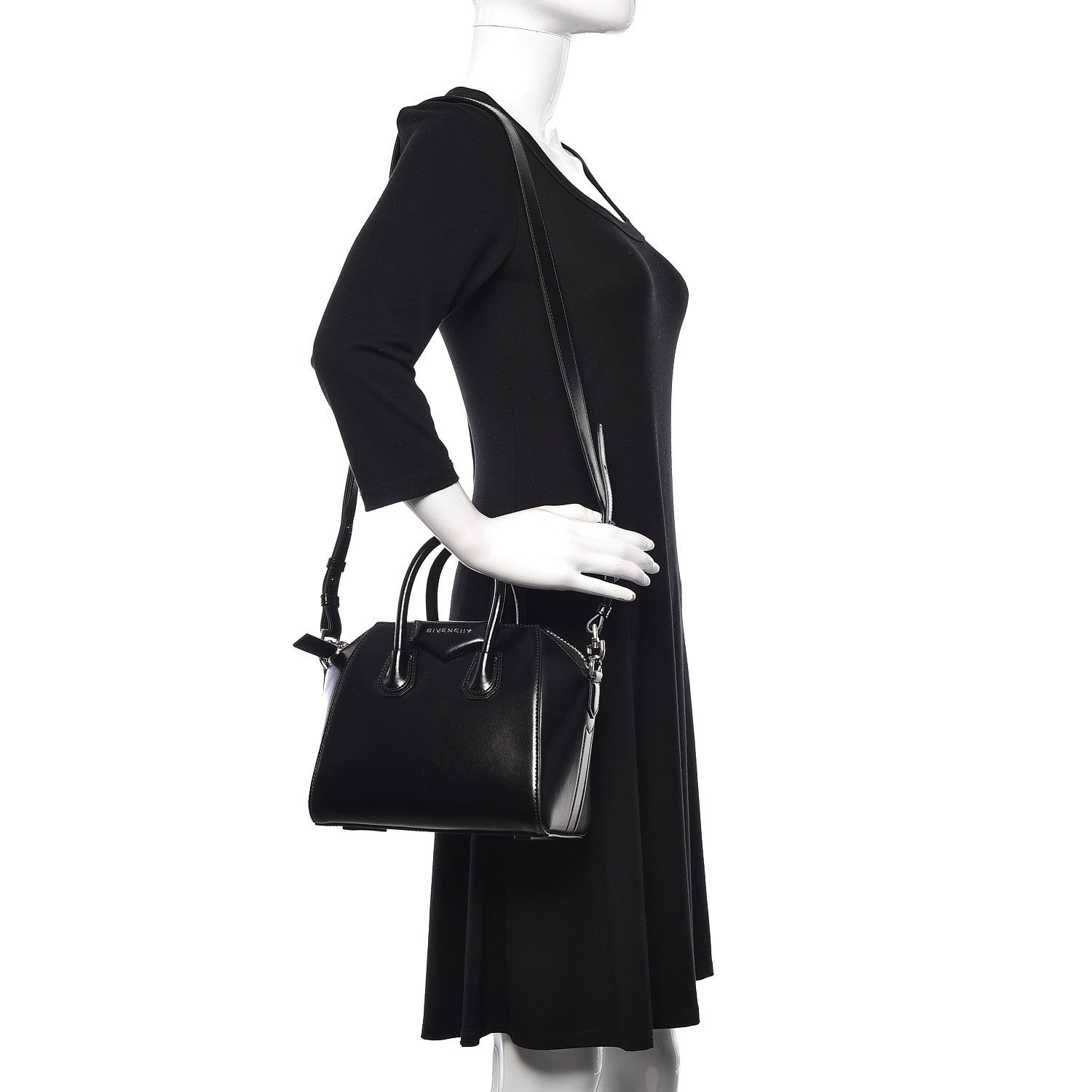 Givenchy Shiny Lord Calfskin Mini Antigona Black 2 of 13