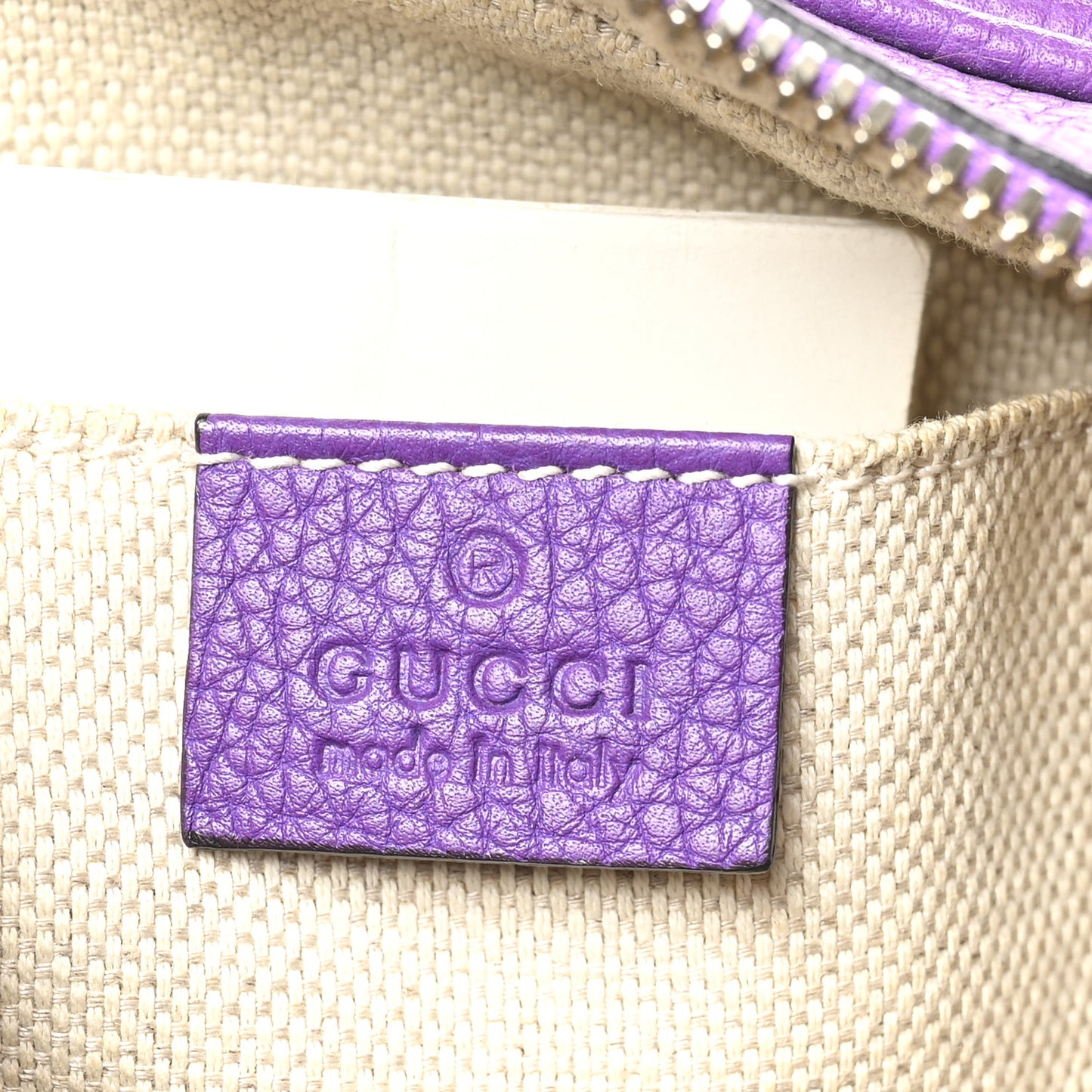 Pebbled Calfskin Small Soho Disco Bag Shine Purple