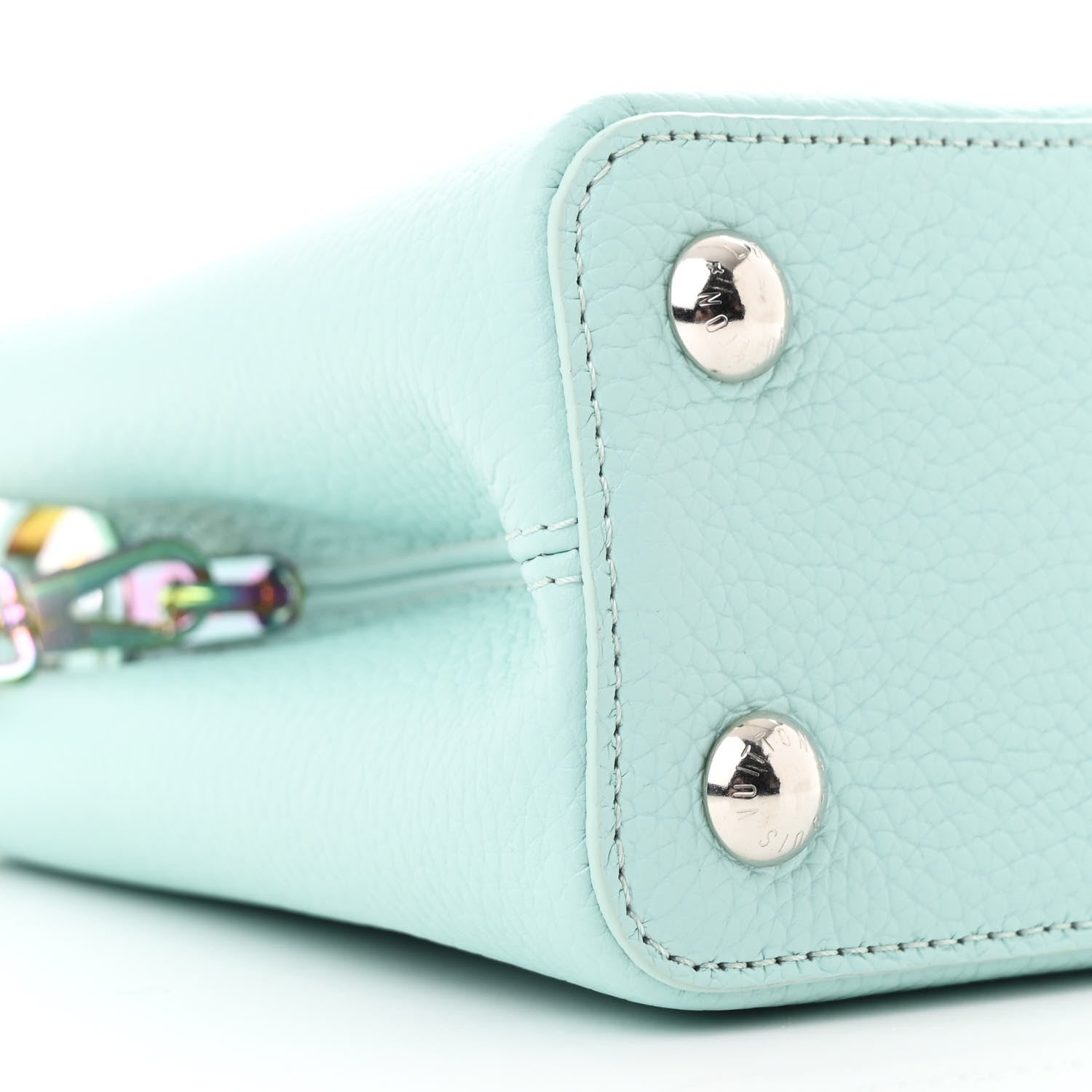 Louis Vuitton Taurillon Capucines BB Topaz Blue 9 of 11