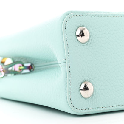Louis Vuitton Taurillon Capucines BB Topaz Blue 9 of 11