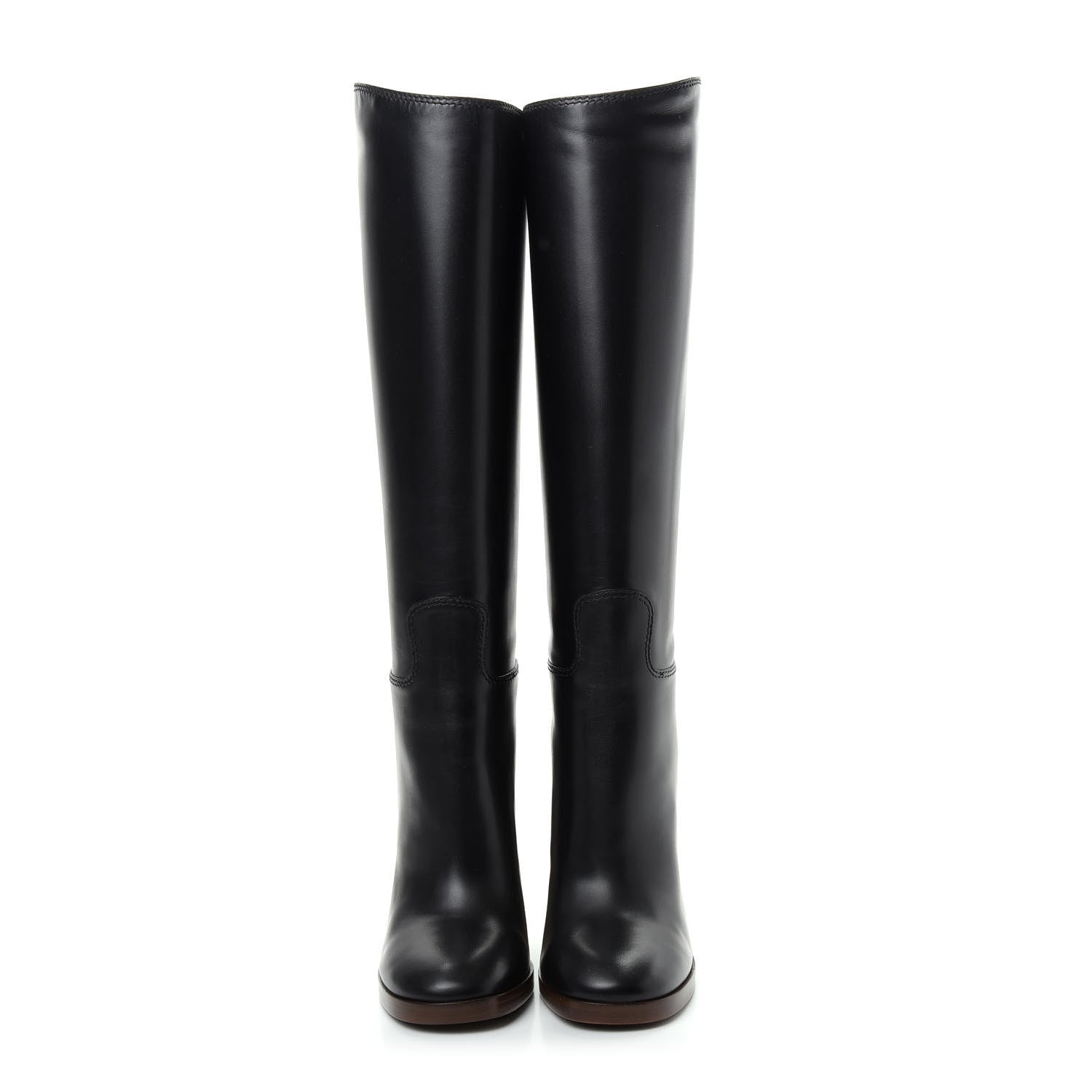 Gucci Calfskin Knee High Lifford Boots 37 Black 2 of 9