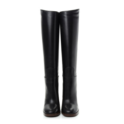 Gucci Calfskin Knee High Lifford Boots 37 Black 2 of 9