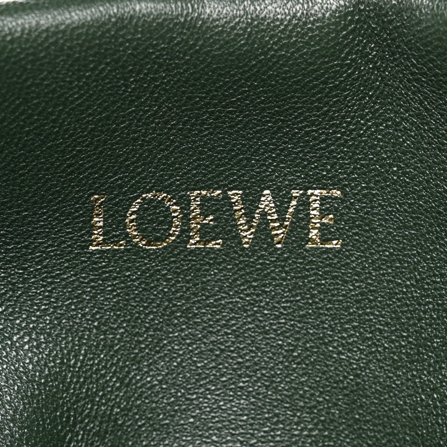 Loewe Calfskin Quilted Flamenco Knot Clutch Verde 6 of 10