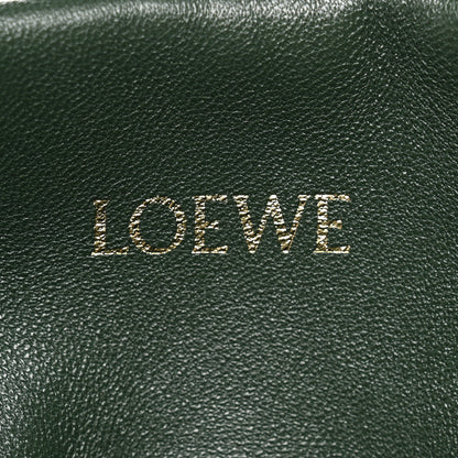 Loewe Calfskin Quilted Flamenco Knot Clutch Verde 6 of 10