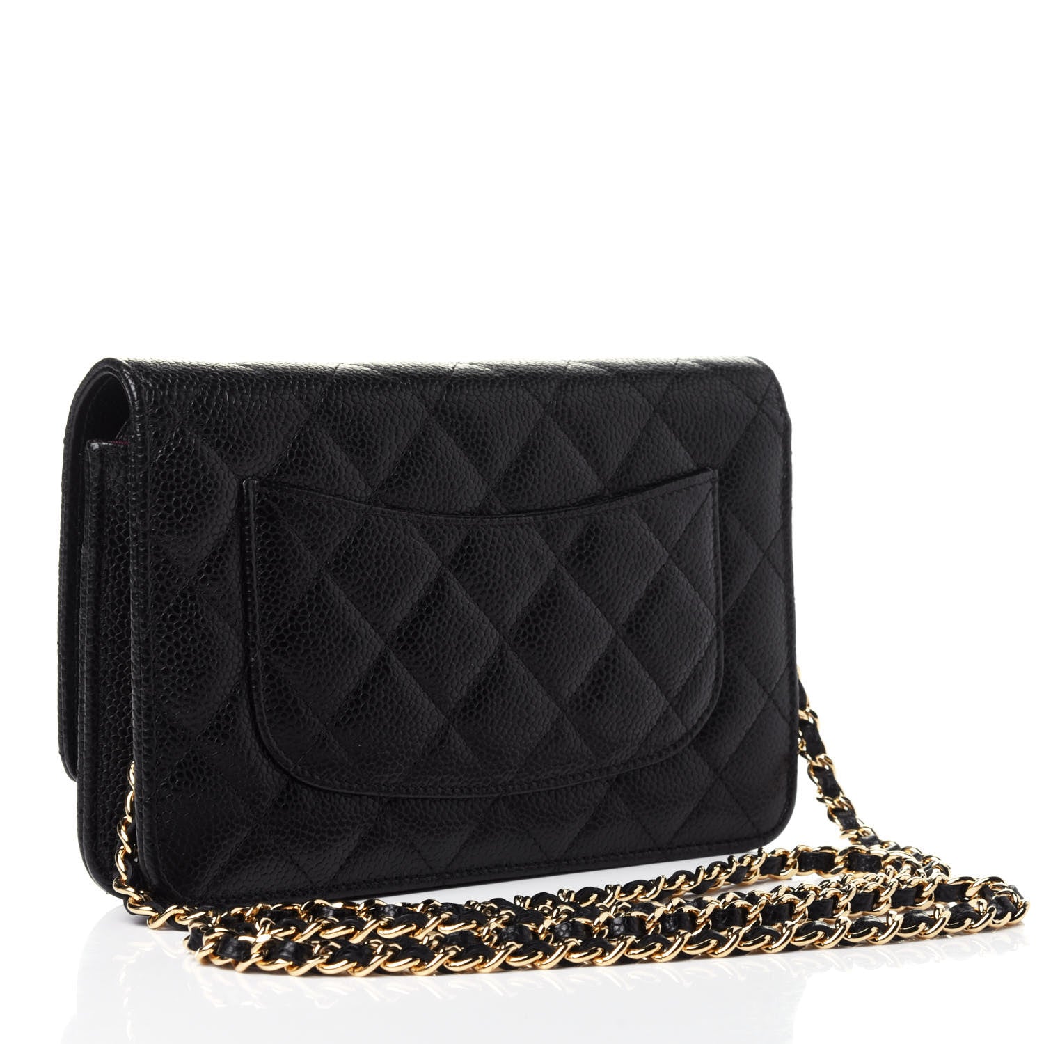 Chanel Caviar Quilted Wallet On Chain WOC Black 2 of 4