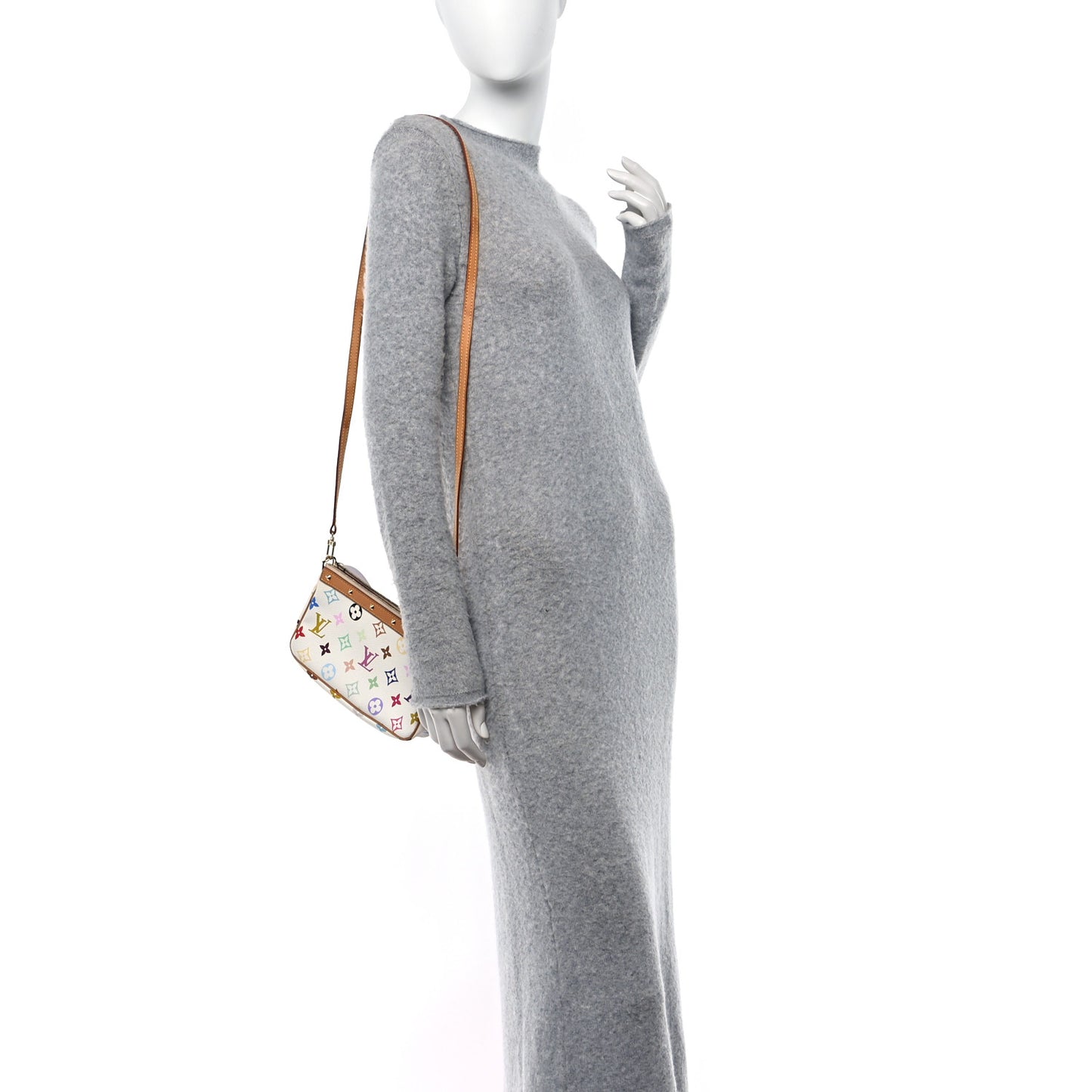Monogram Multicolor Pochette Accessories White Long Strap