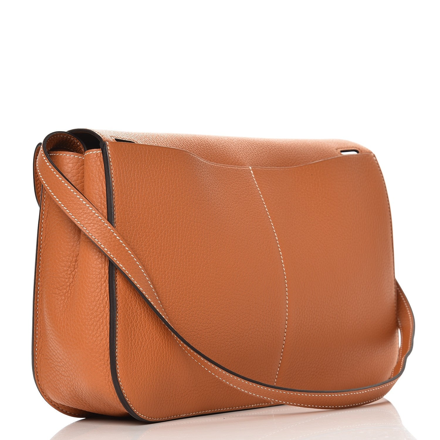 Hermes Taurillon Clemence Halzan 31 Toffee 5 of 10