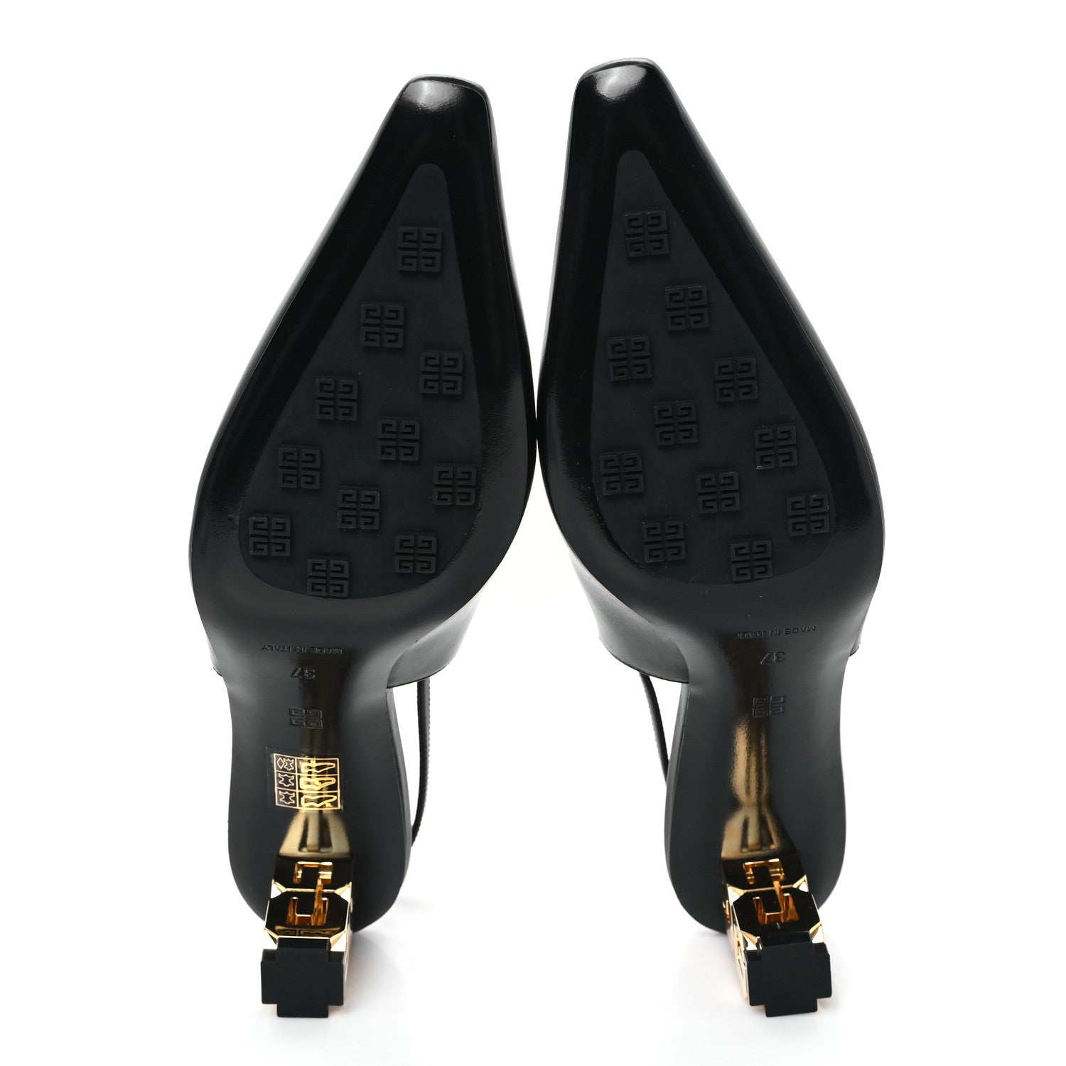 Givenchy Calfskin G Cube 50mm Slingback Pumps 37 Black 6 of 9