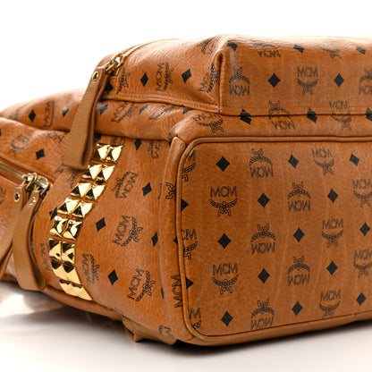 MCM Visetos Large Side Studs Stark Backpack Cognac 18 of 24