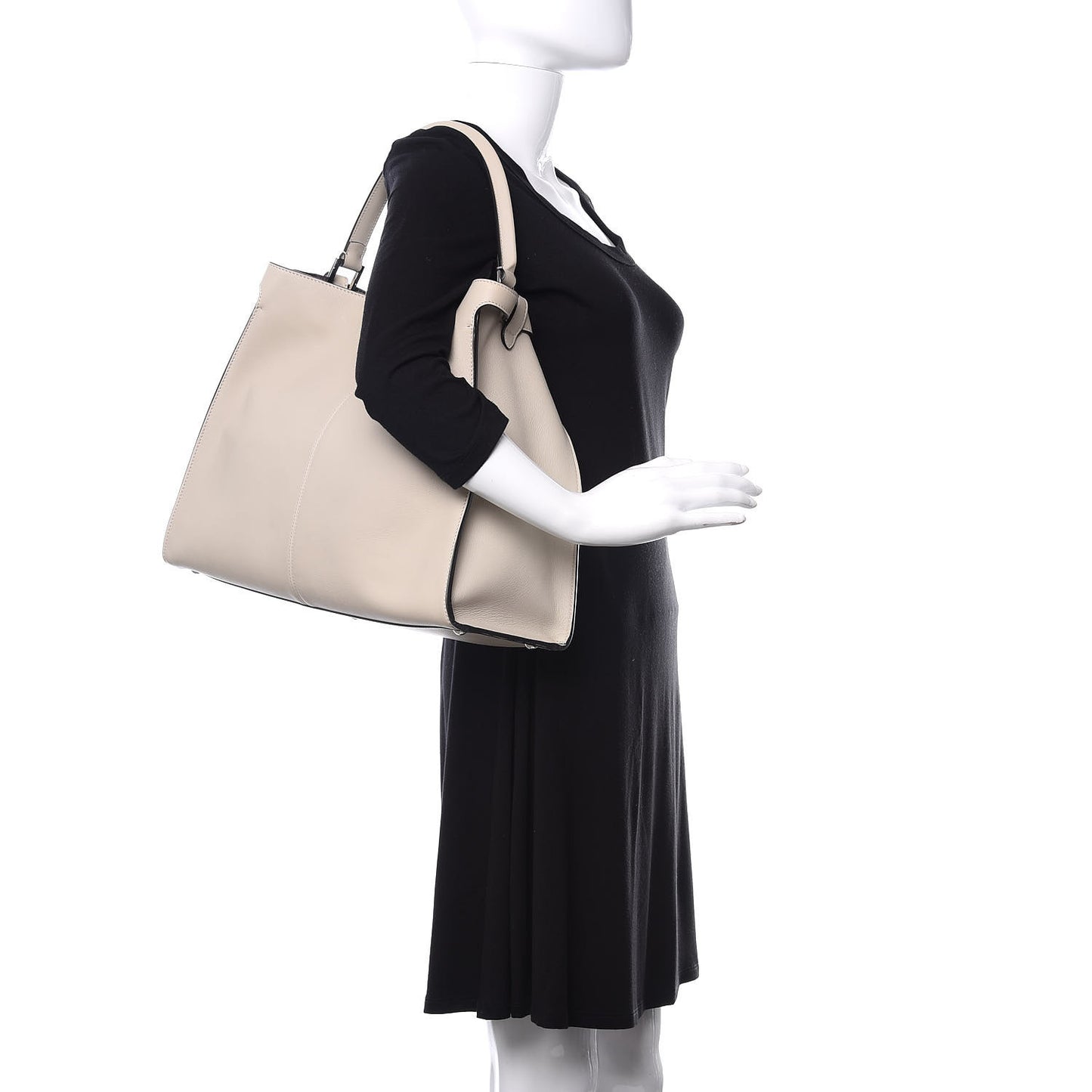 Vitello Seta Century Large Peekaboo X-Lite Latte Balena