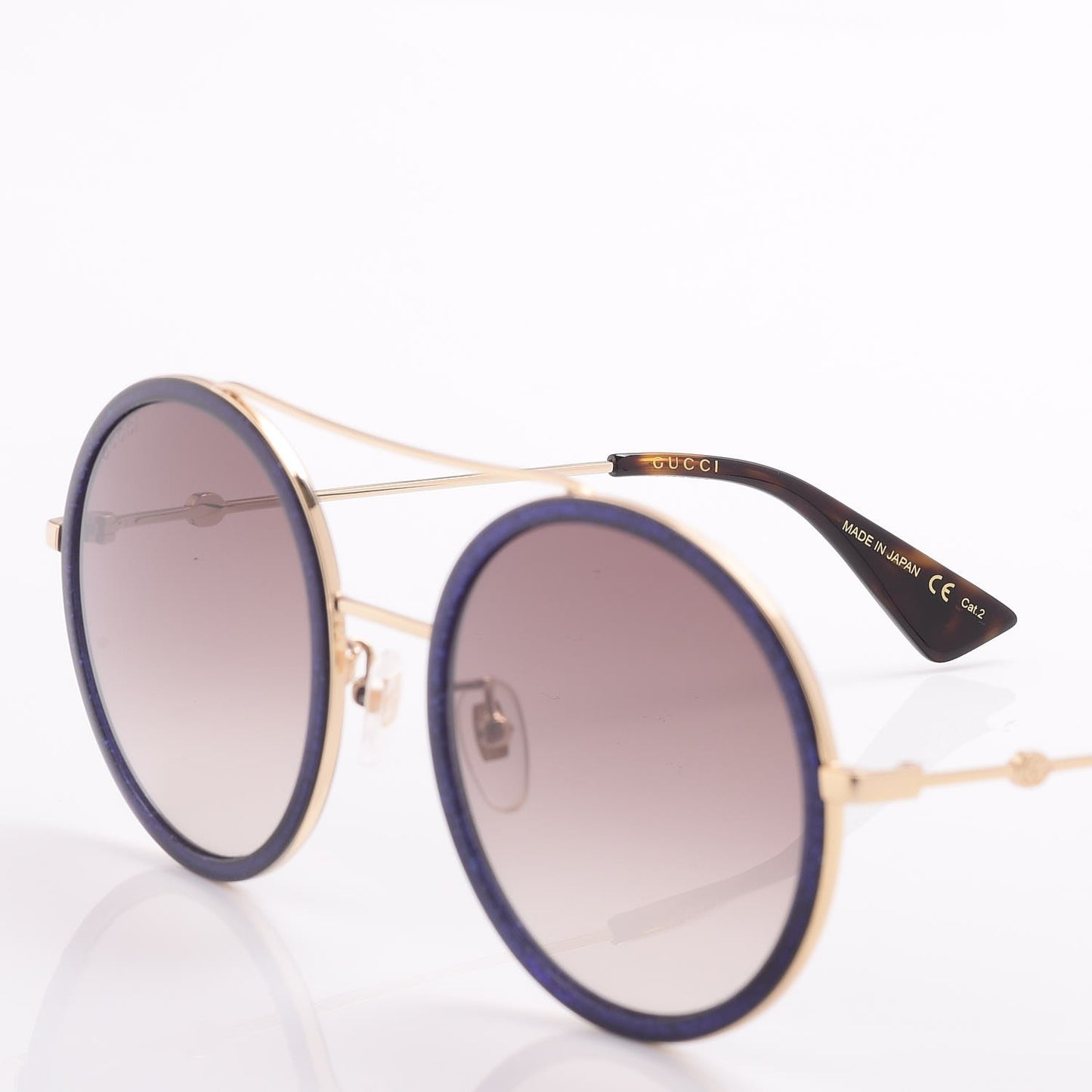 Round Glitter Sunglasses GG0061S Blue