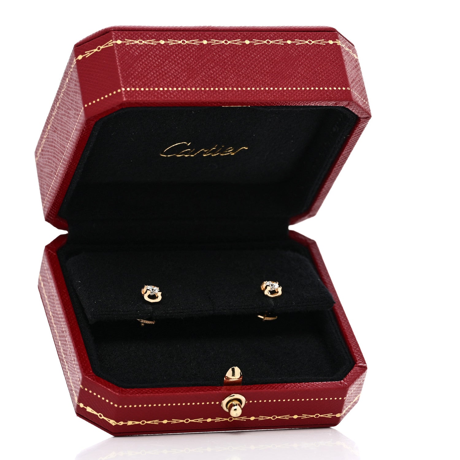Cartier 18K Yellow Gold Diamond .48ctw C De Cartier Earrings 5 of 5