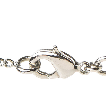 Chanel Enamel CC Padlock Heart Key Necklace Black Silver 4 of 6