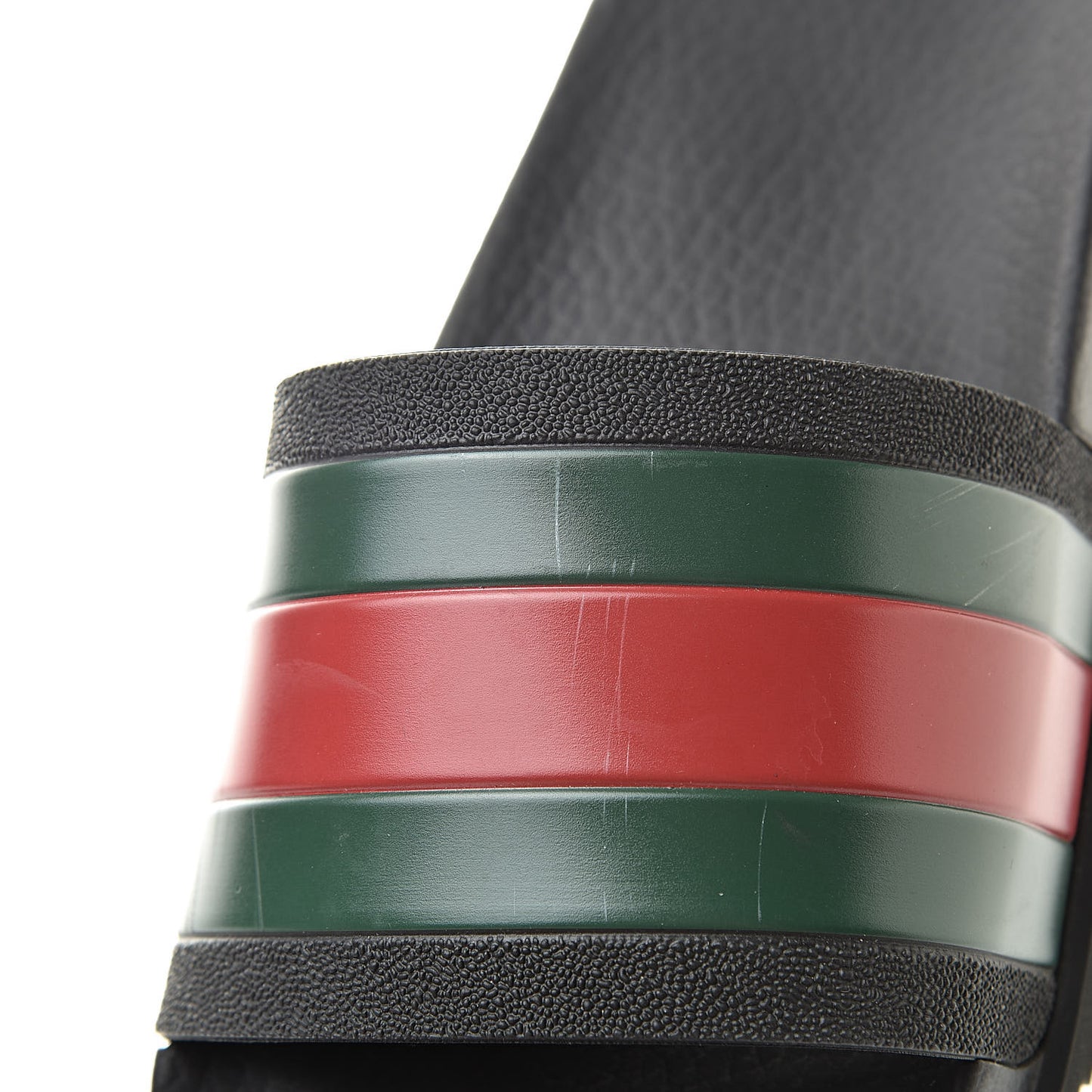 Rubber Web Mens Lug Sole Slide Sandals 8 Black Green Red