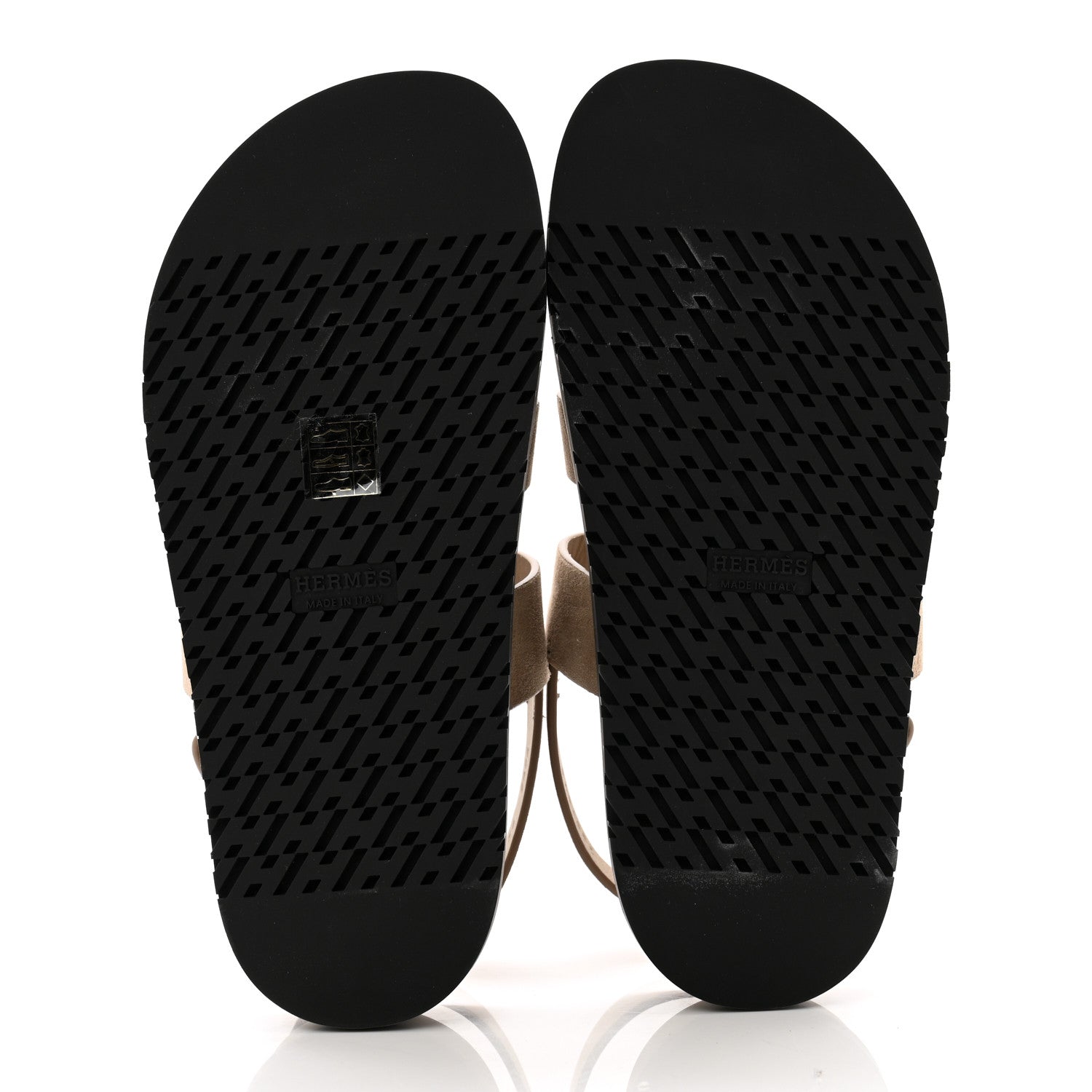 Hermes Suede Goatskin Womens Genius Sandals 36 Beige Sable 1526349