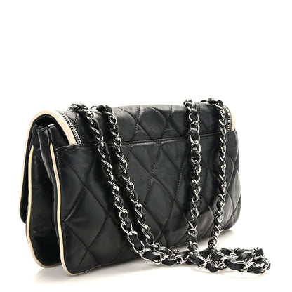 Chanel Lambskin Quilted East West Flap Black 3 of 10