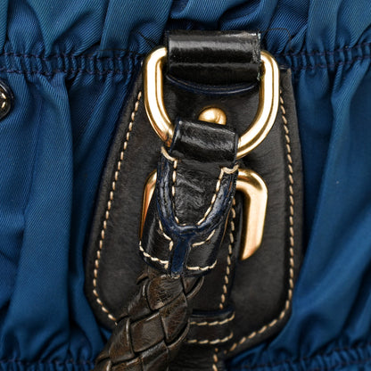 Prada Tessuto Nylon Gaufre Shopping Satchel Bleuette 15 of 18