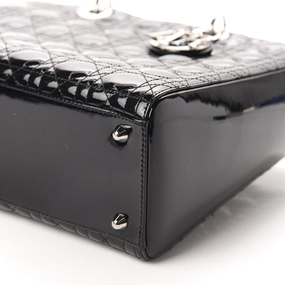 Christian Dior Patent Cannage Large Lady Dior Black 7 of 11