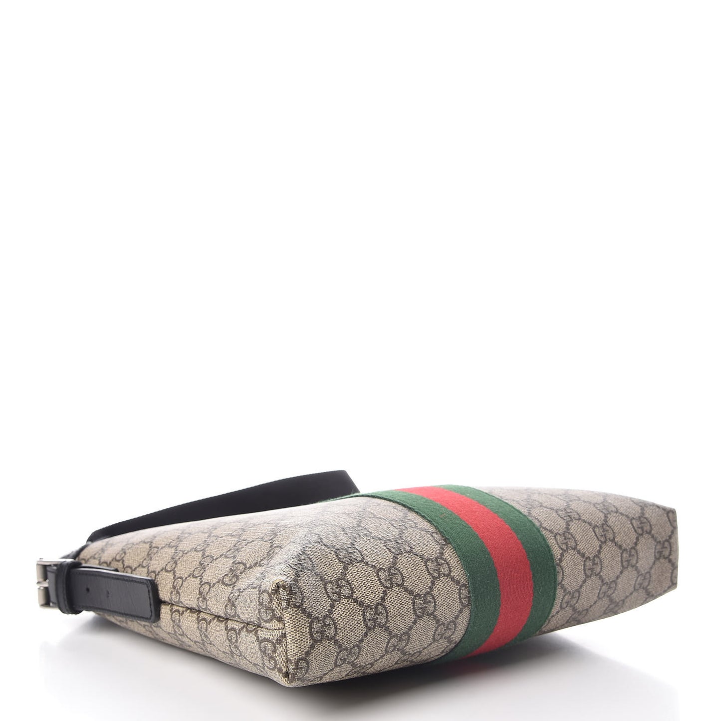GG Supreme Monogram Web Messenger Bag Black