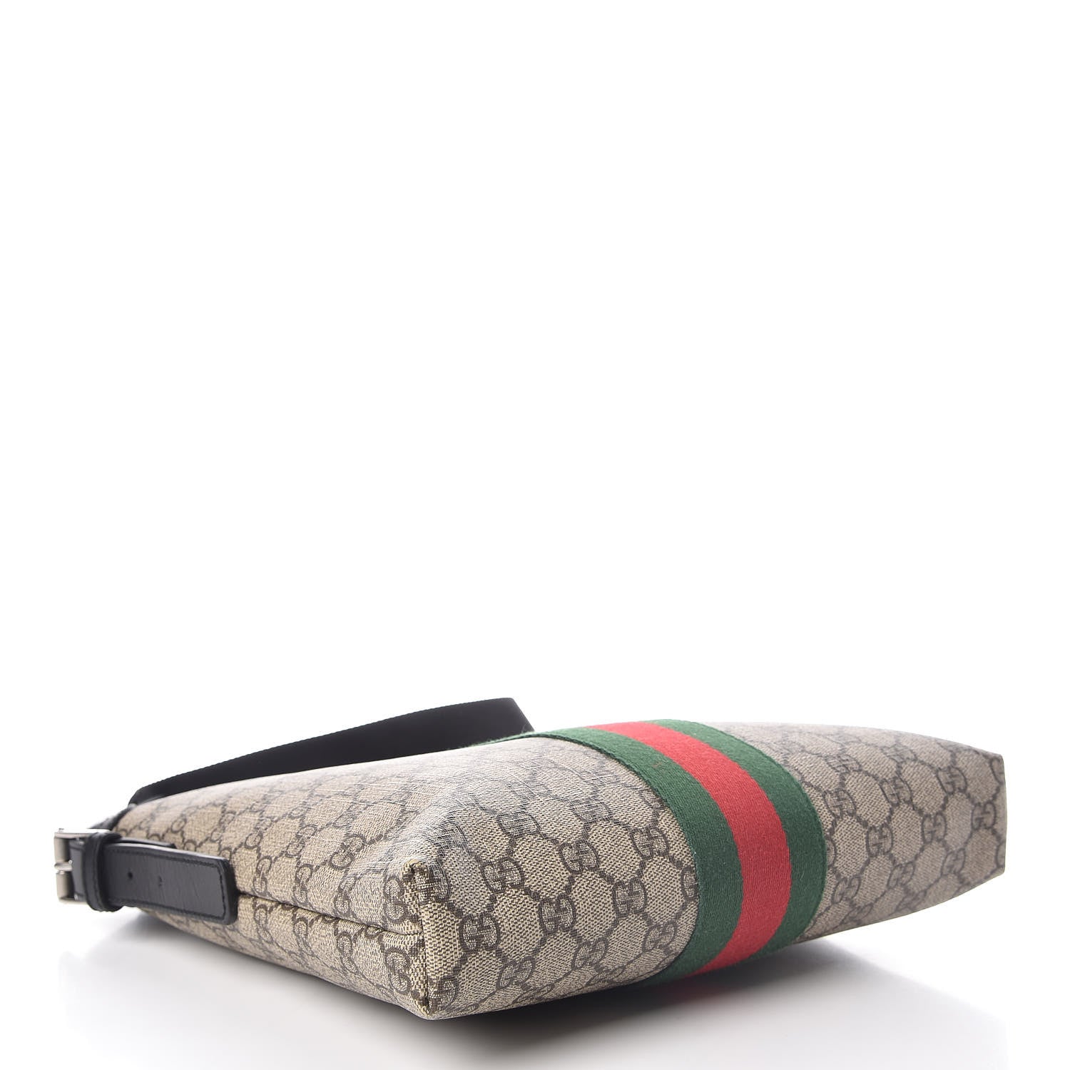 Gucci GG Supreme Monogram Web Messenger Bag Black 4 of 9