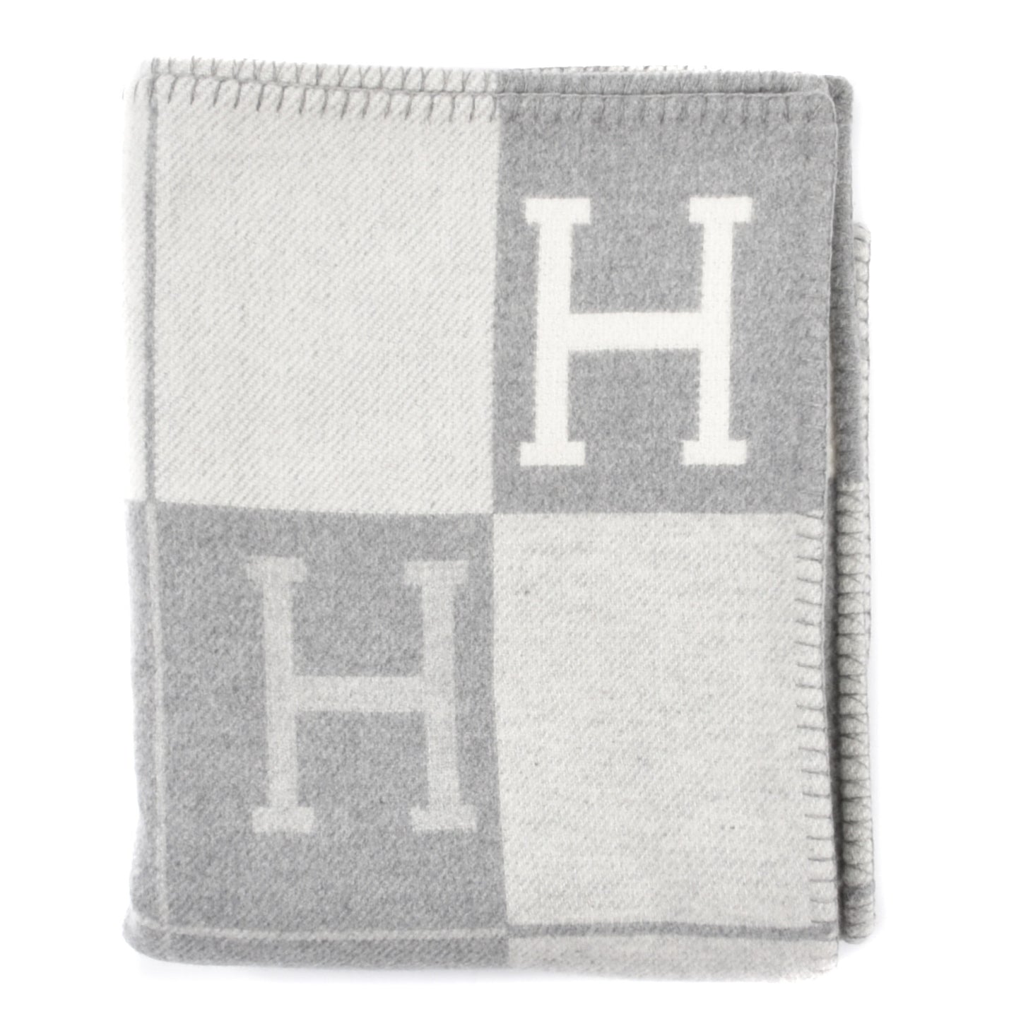 Wool Cashmere Avalon III Blanket Ecru Gris Clair