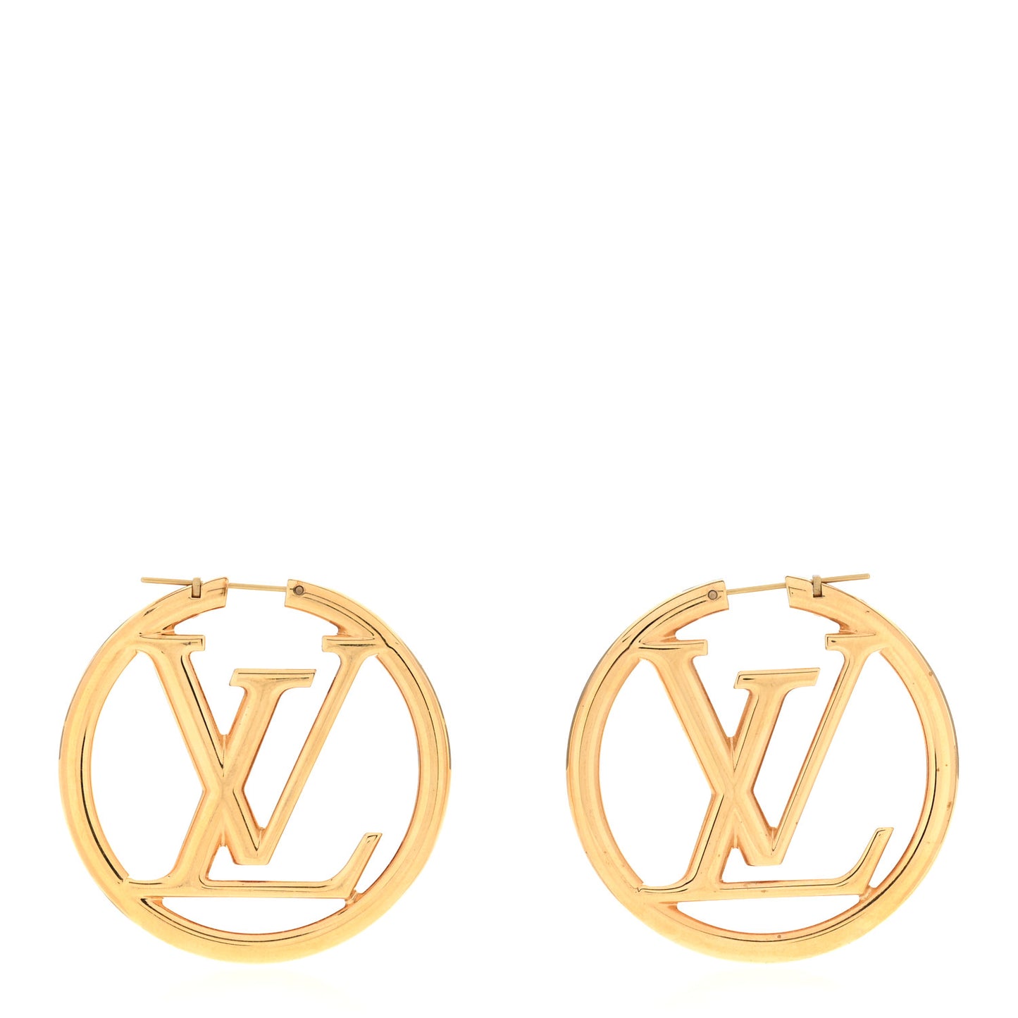 Metal Louise Hoop Earrings Gold