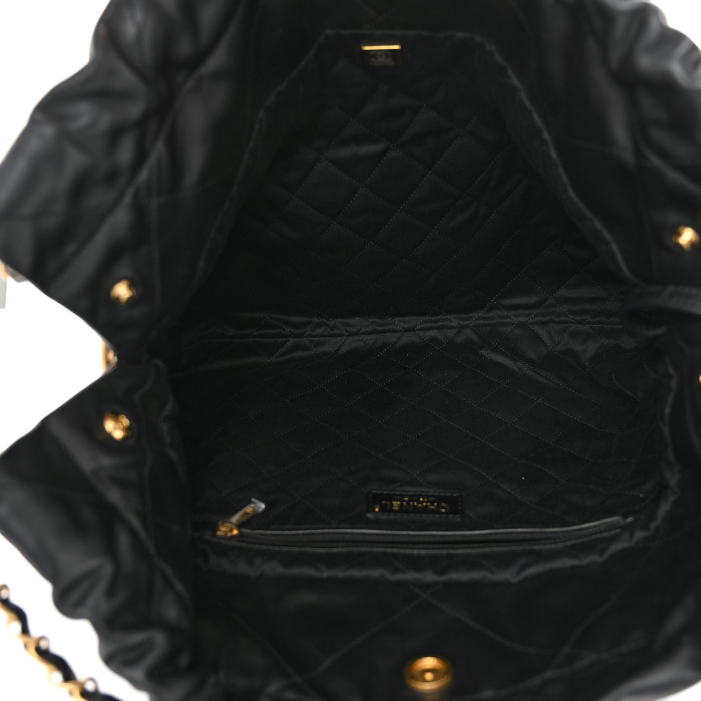 Calfskin Quilted Chanel 22 Black
