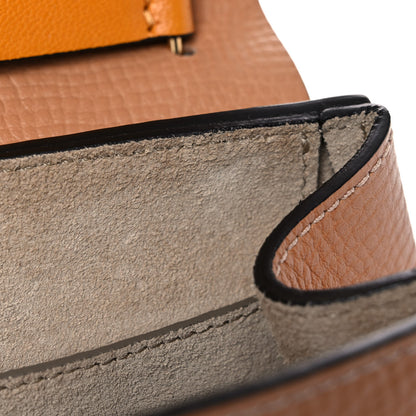 Chloe Grained Calfskin Lambskin Medium Bi-Color Drew Shoulder Bag Wet Sand Sunflower 12 of 15