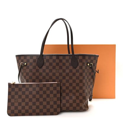 Louis Vuitton Damier Ebene Neo Neverfull MM Rose Ballerine 10 of 10