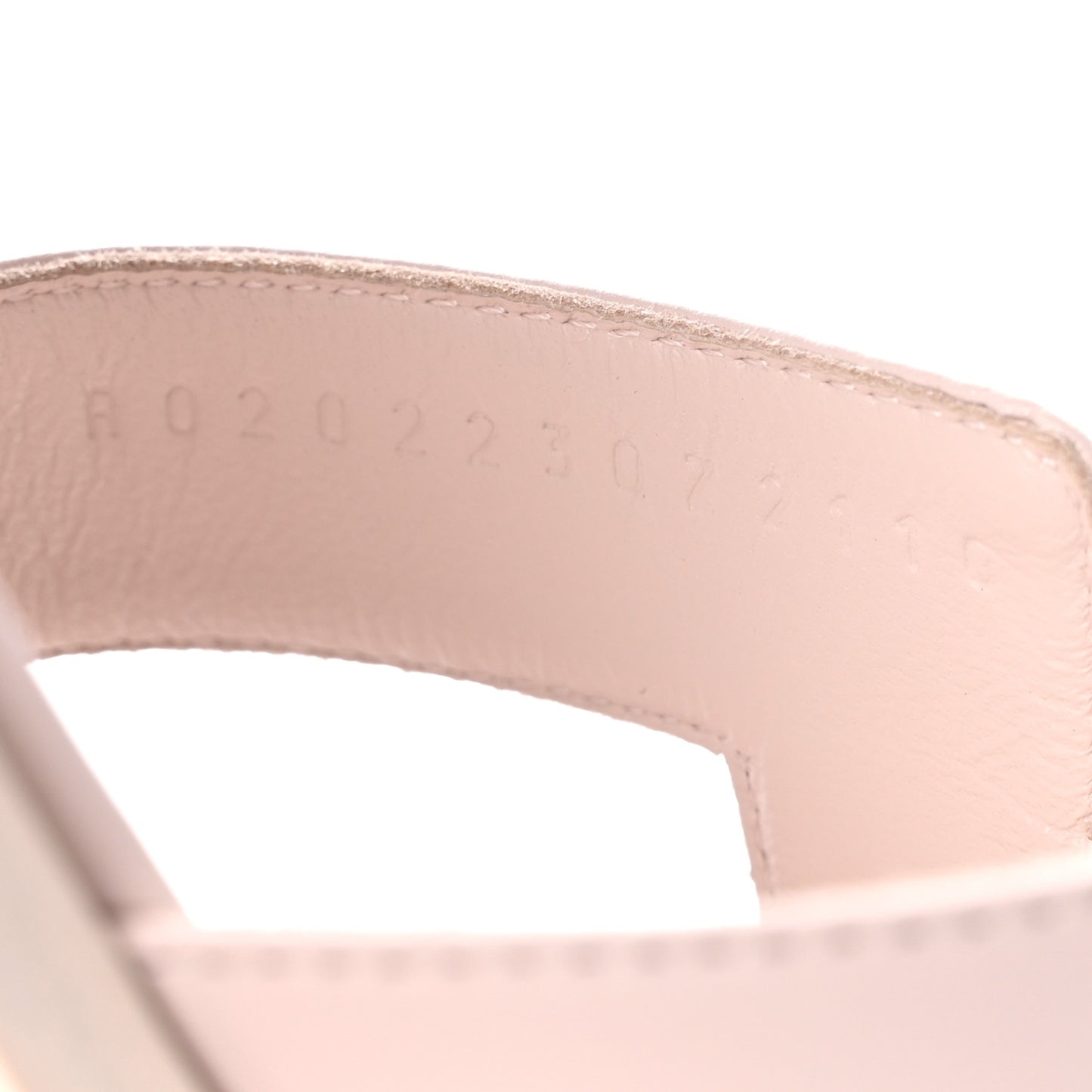 Box Calfskin Oran Sandals 38.5 Rose Pale