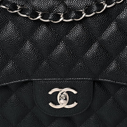 Chanel Caviar Quilted Jumbo Double Flap Black 8 of 13