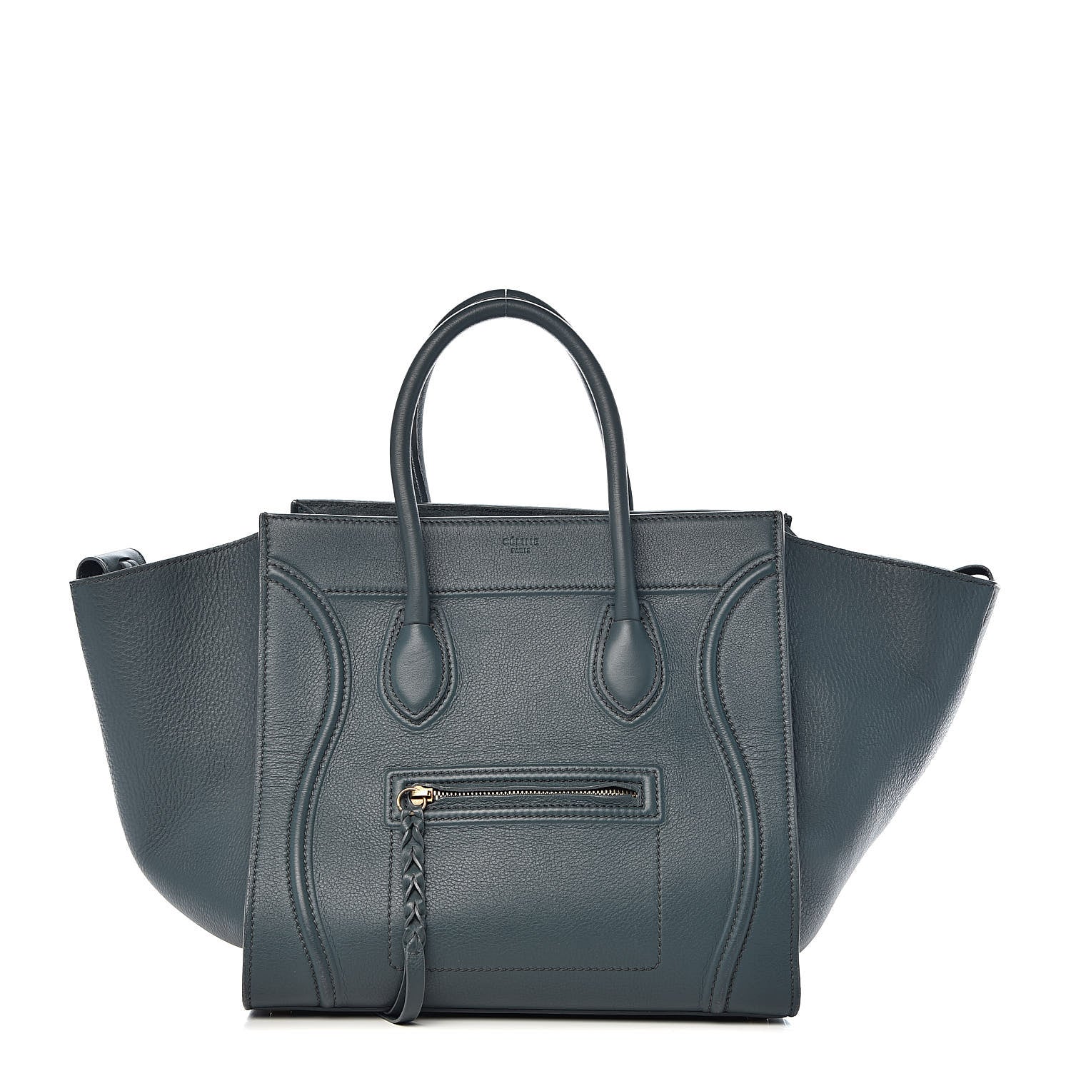 Celine Supple Calfskin Medium Phantom Luggage Blue 1 of 14