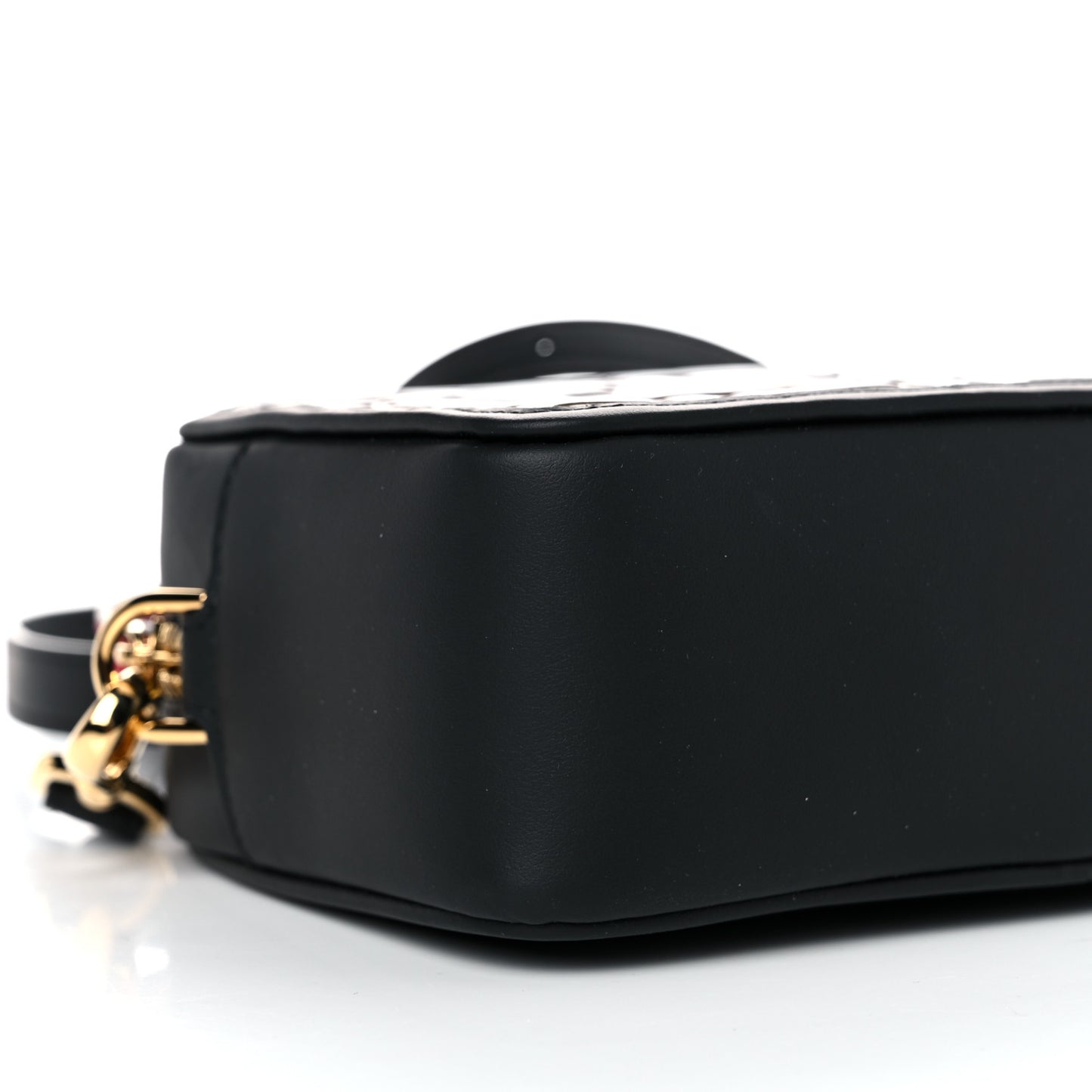 Vitello Century Bi-Color FF 1974 Embossed Mini Camera Case Maya Black
