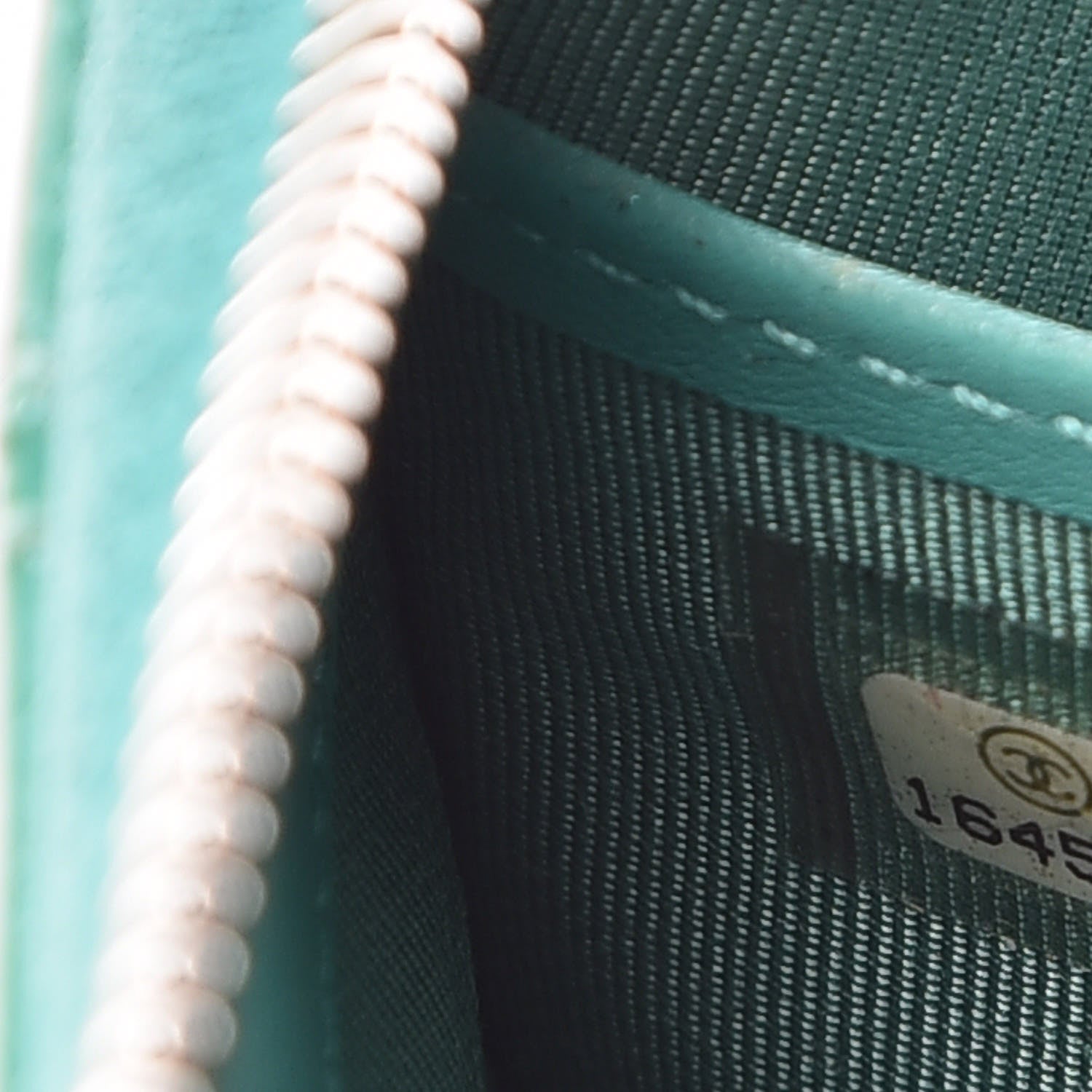 Chanel Patent Calfskin Quilted Large Gusset Zip Around Wallet Green 8 of 19