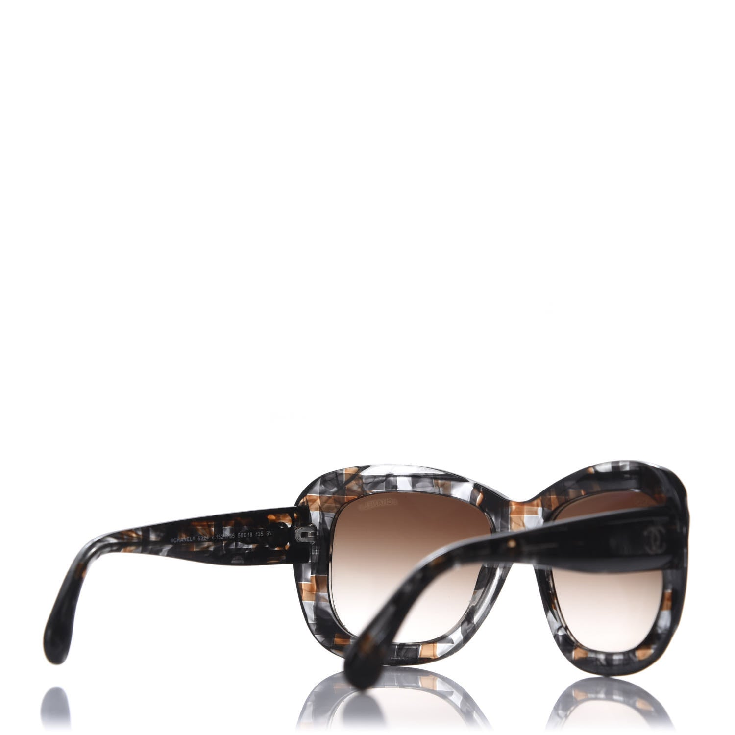 Chanel Acetate Square Plaid Frame Sunglasses 5324 Grey 4 of 8