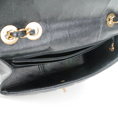 Chanel Caviar Quilted Jumbo Single Flap Black 7 of 7