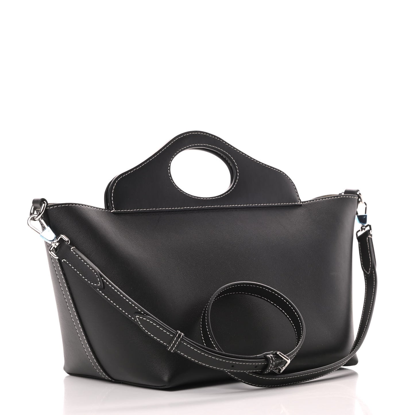 Soft Calfskin Mini Pocket Cabas Tote Black