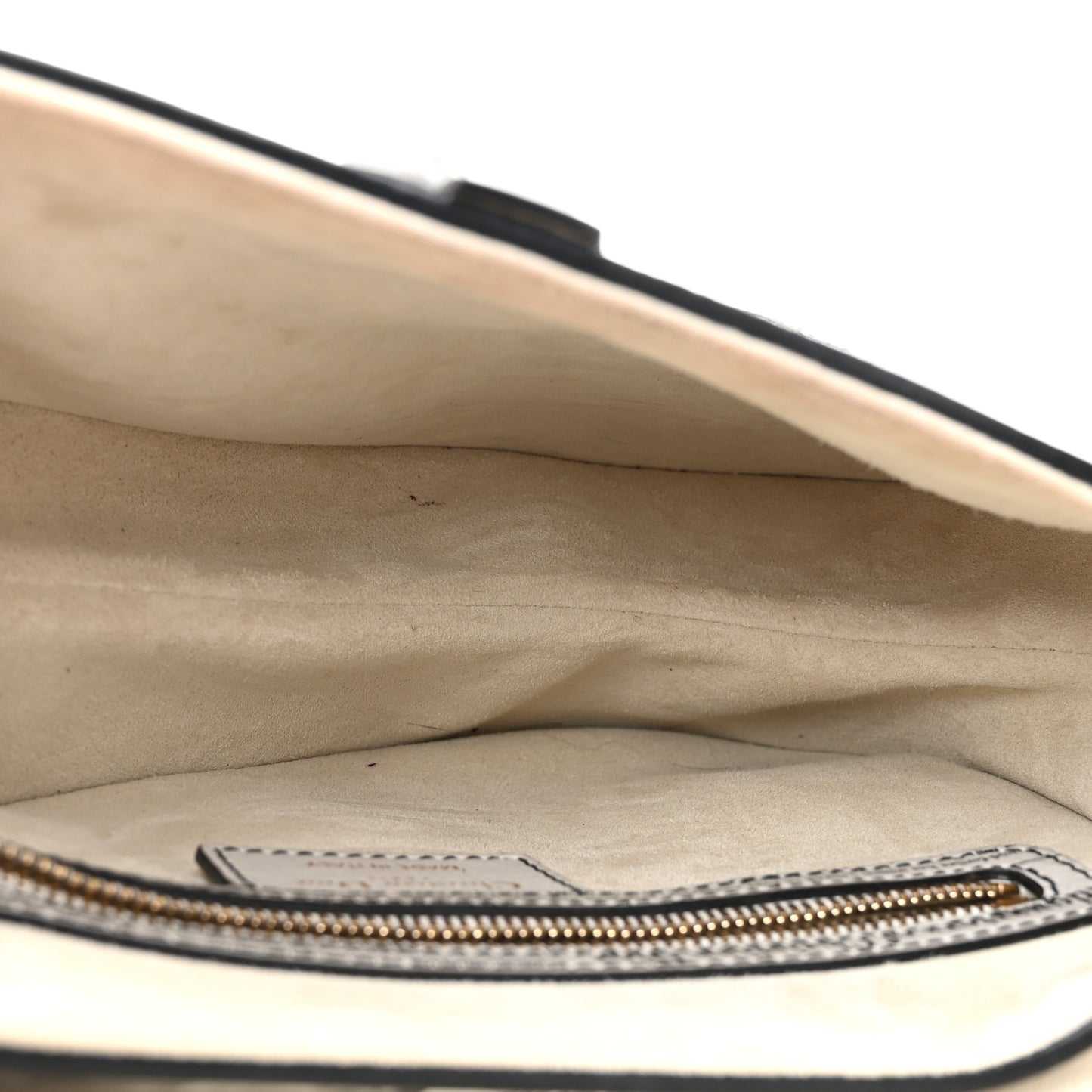 Calfskin Newspaper Printed Saddle Bag With Strap Black White
