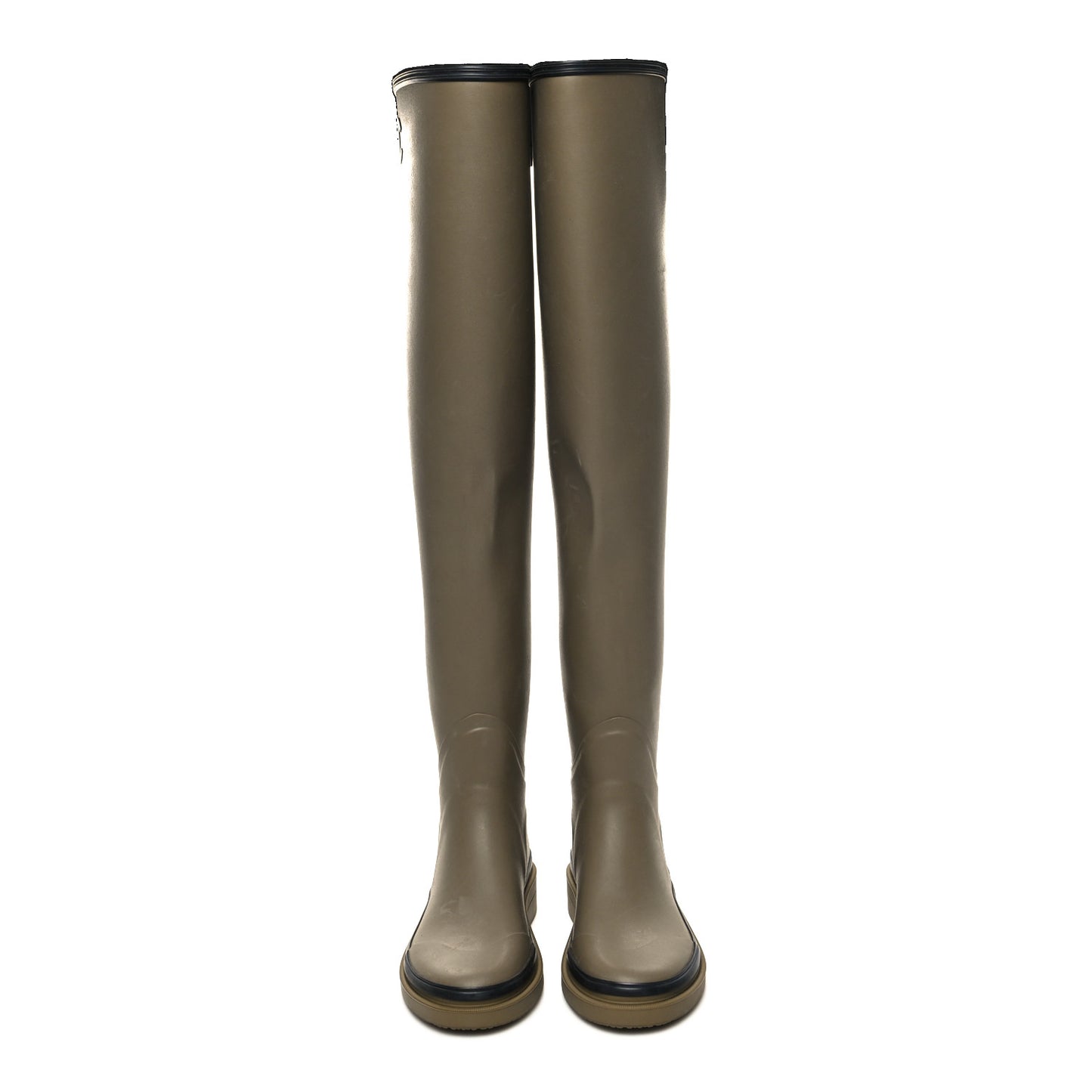 Caoutchouk CC Knee High Boots 40 Dark Beige Black
