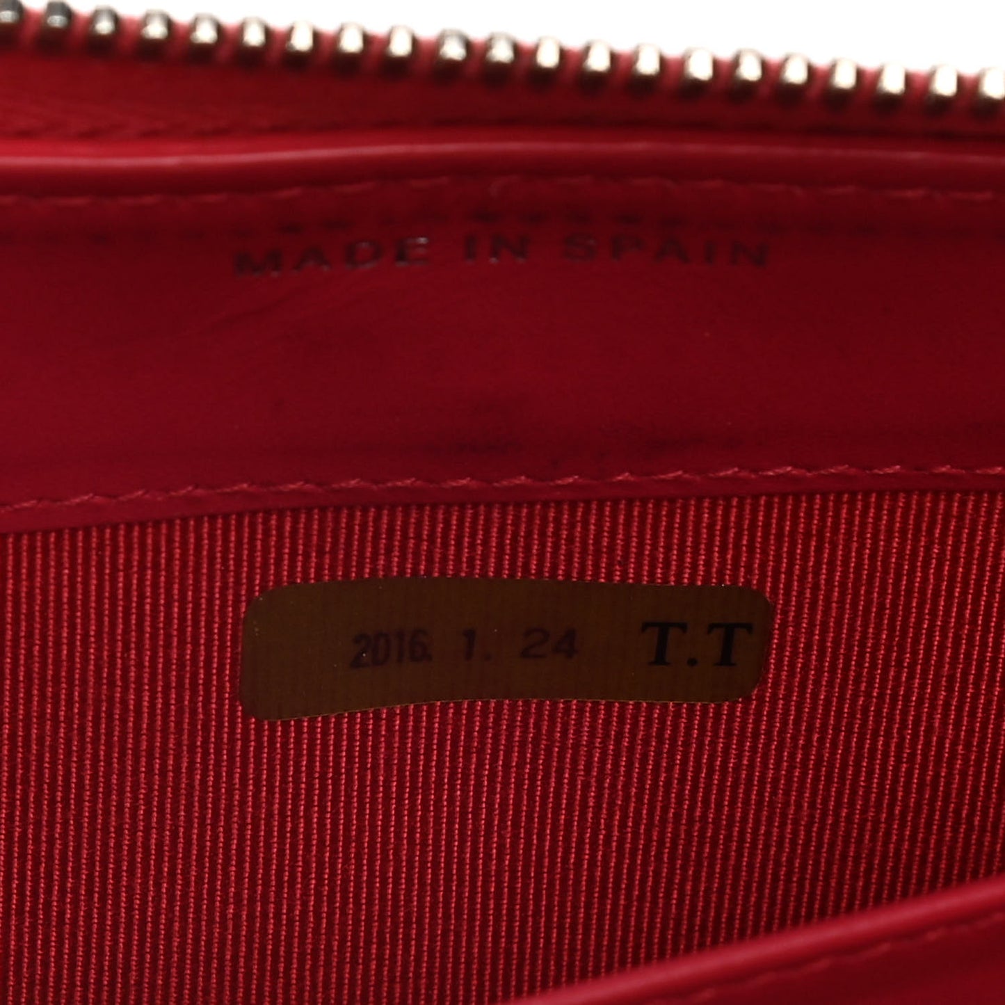 Patent Quilted Large Gusset Zip Around Wallet Red
