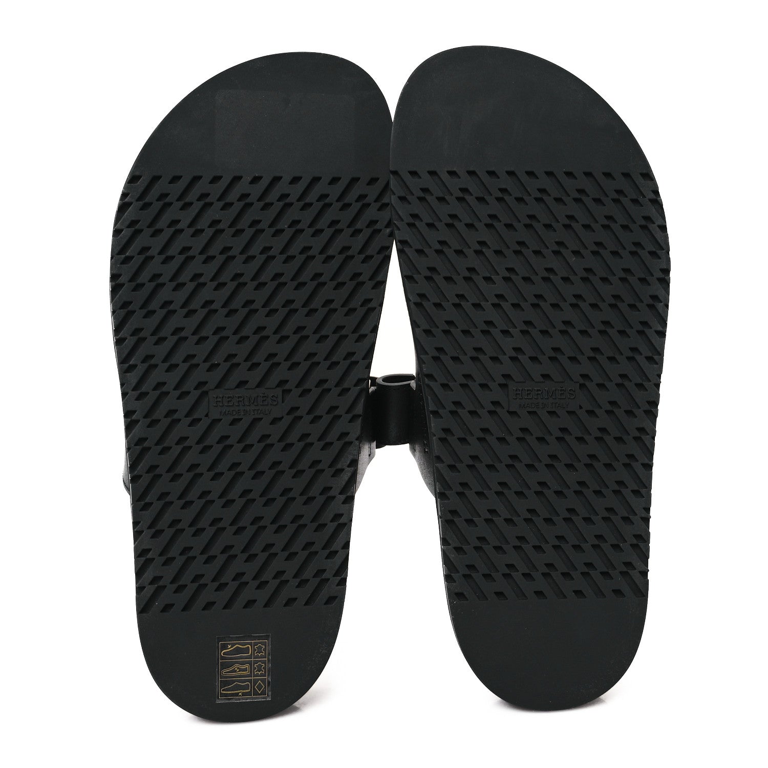 Hermes Calfskin Womens Chypre Sandals 38.5 Black 6 of 10